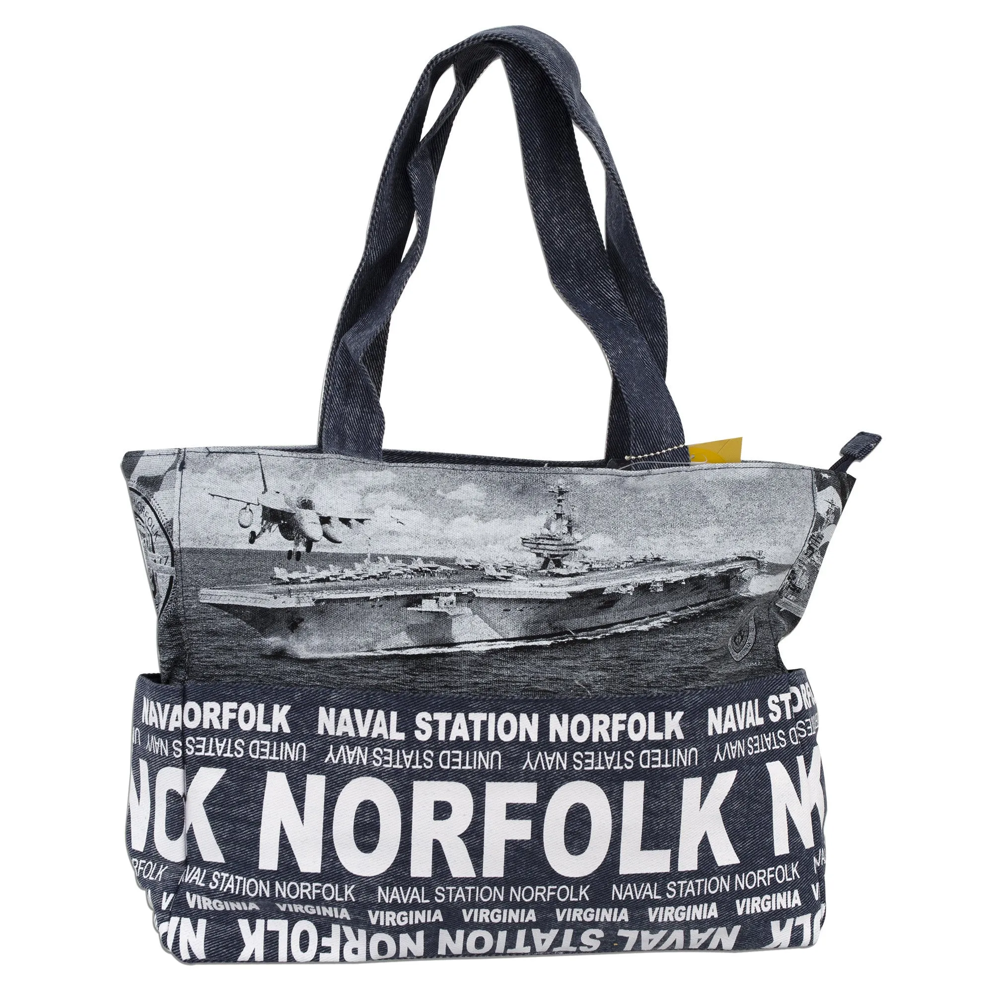 TBNV03 Tote Bag with Pocket - Norfolk Carrier Denim Blue