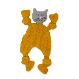 Textured Cuddle Comforter Toy Yellow 'Cat'