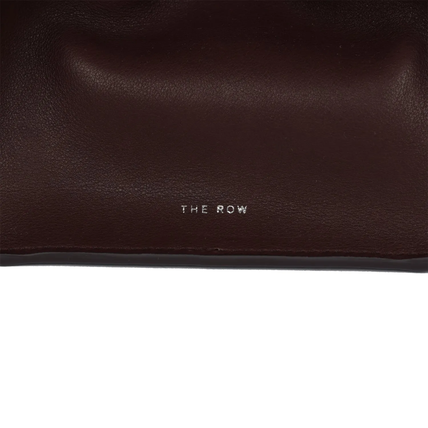 The Row Soft Margaux 10 Bag Dark Brown Saddle Leather Silver Hardware