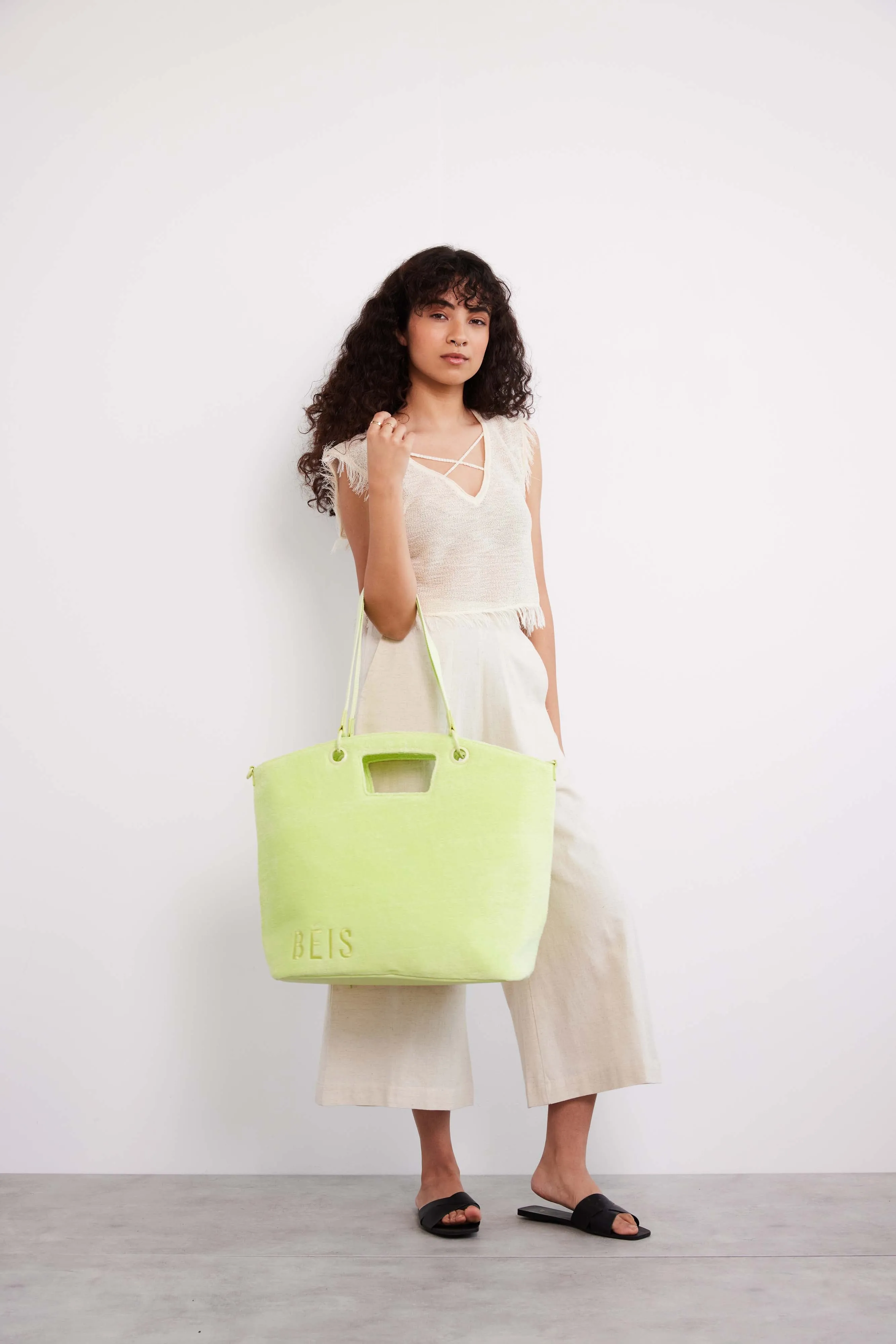 The Terry Tote in Citron