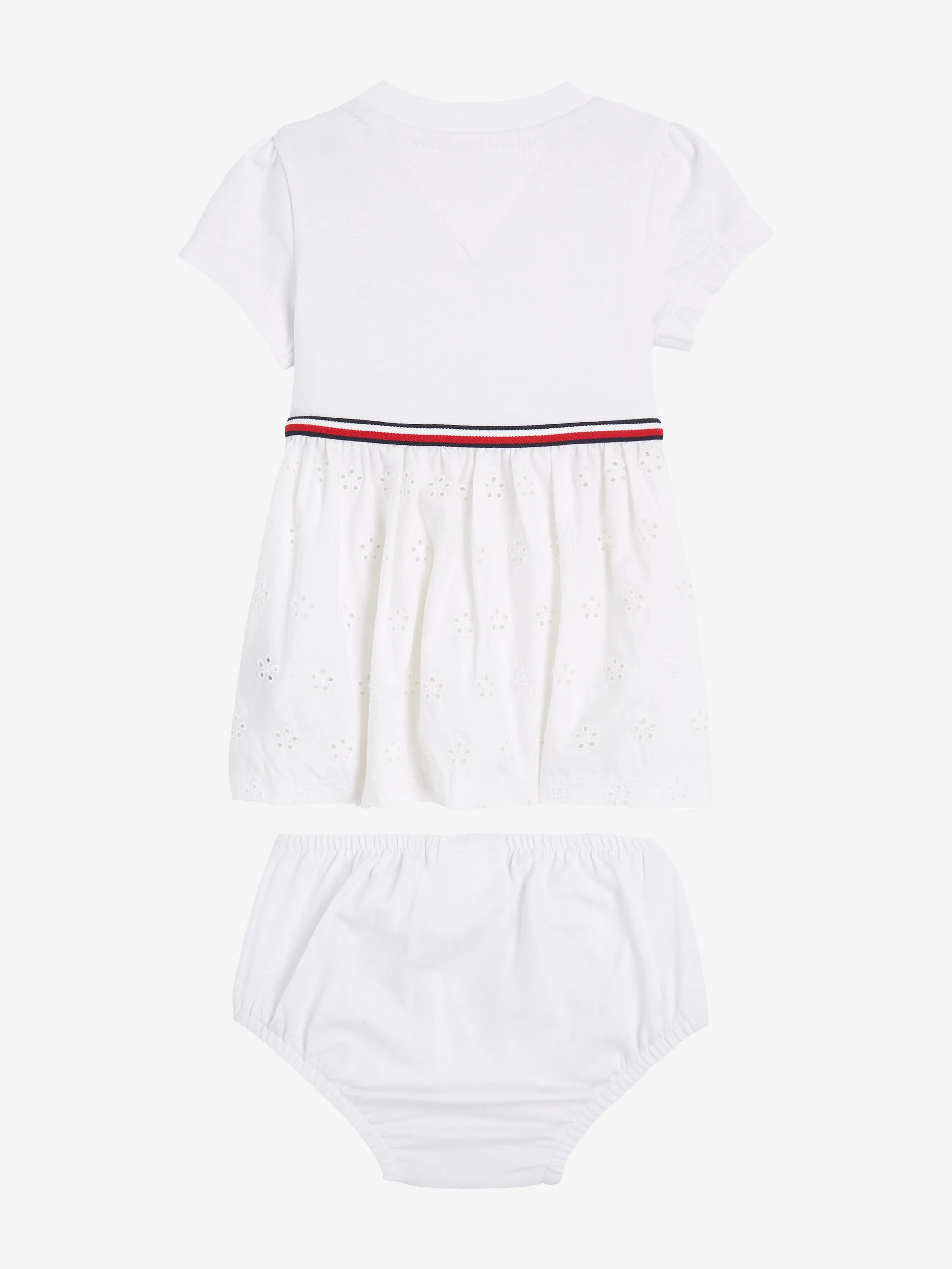 Tommy Hilfiger Baby Girls Broderie Combi Dress in White