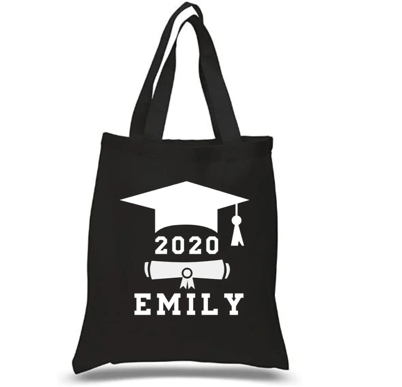 Tote Bag: Graduate Cap & Diploma * Personalized