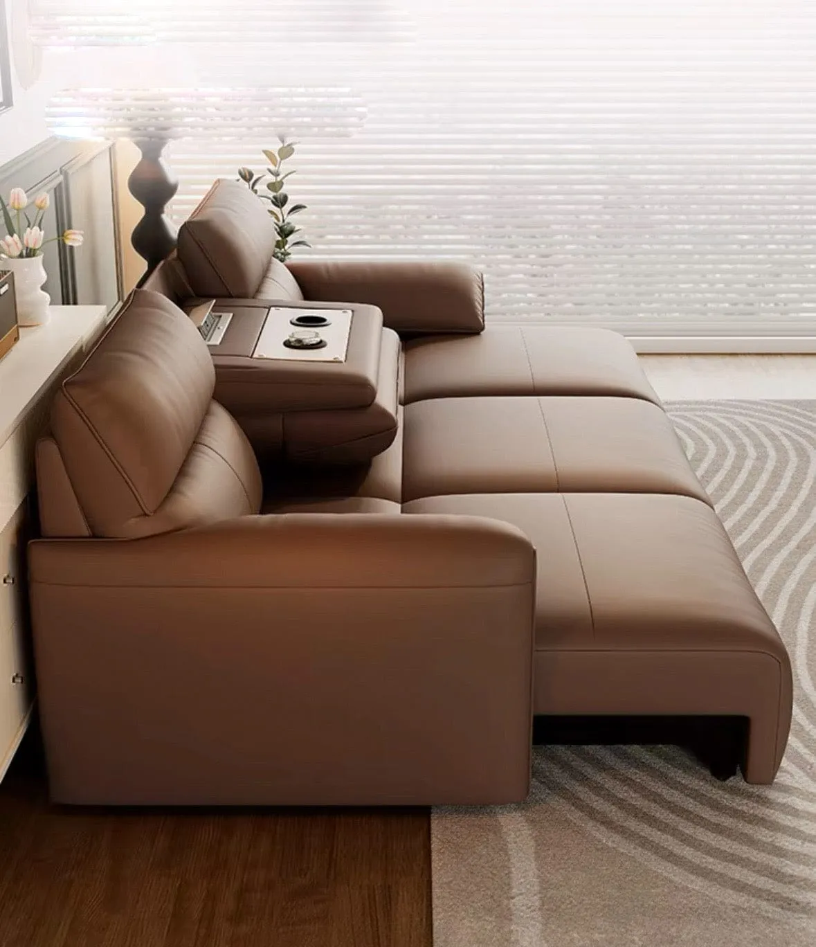 Trevor Electric Leather Sofa Bed