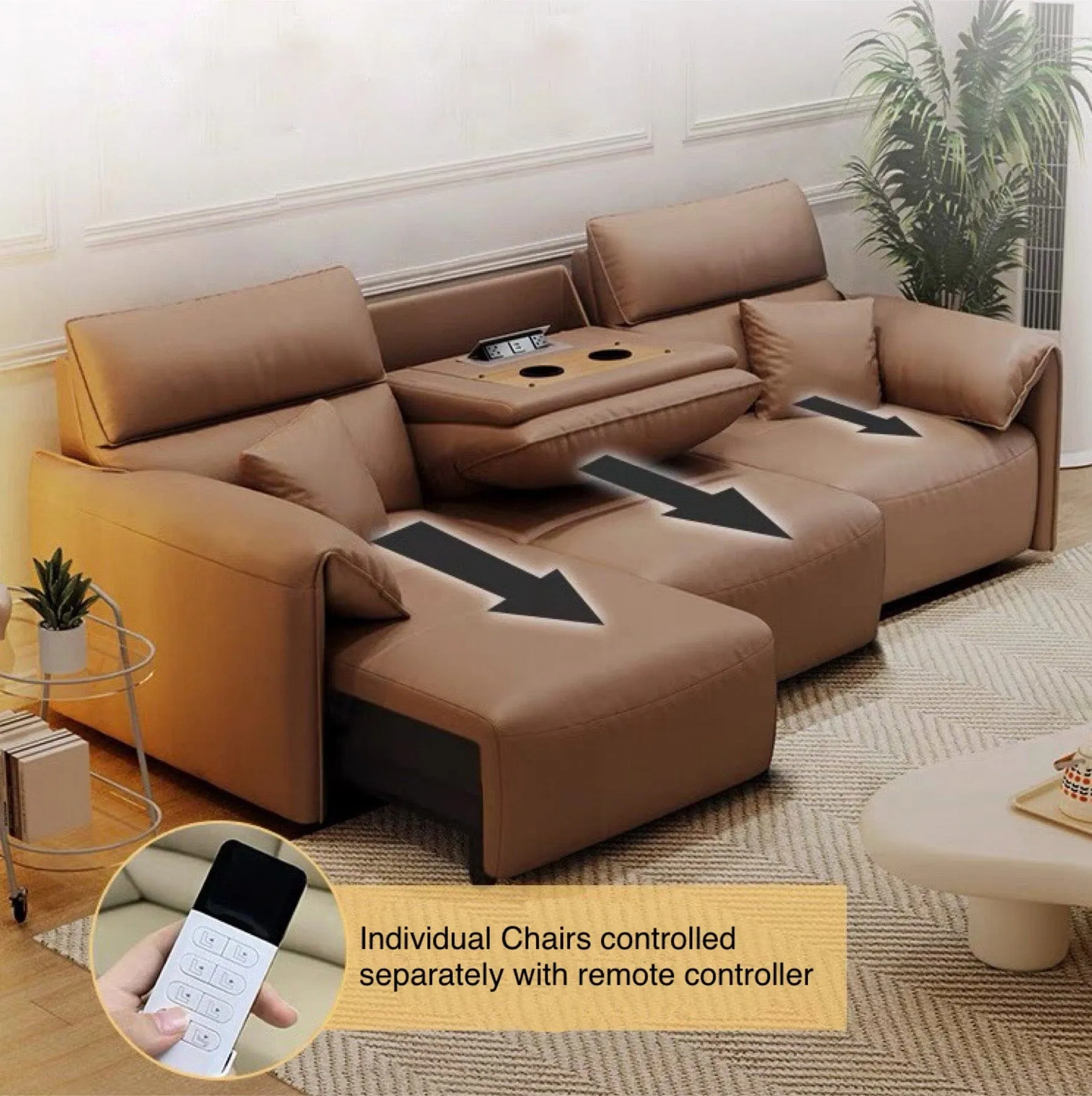 Trevor Electric Leather Sofa Bed