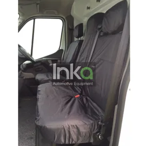 Vauxhall Movano Front 1 2 Fully Tailored Waterproof Covers - Grey MY 2010-2021