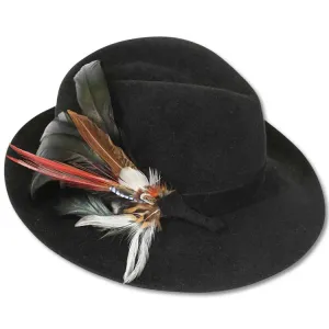 Velour Rabbit Feather Fedora