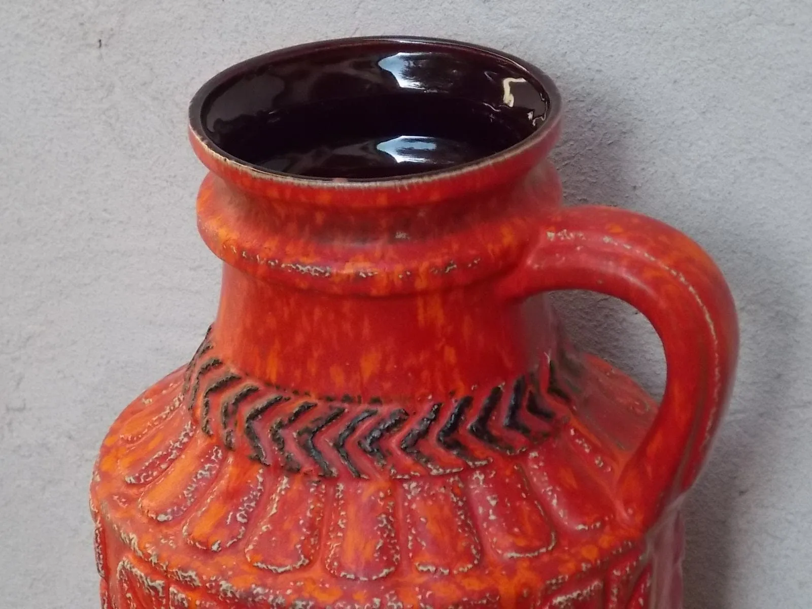 Very Large Orange Vase from West German