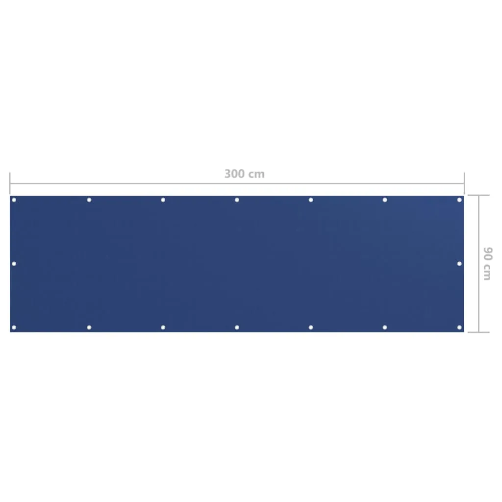 vidaXL Balcony Screen Blue 90x300 cm Oxford Fabric