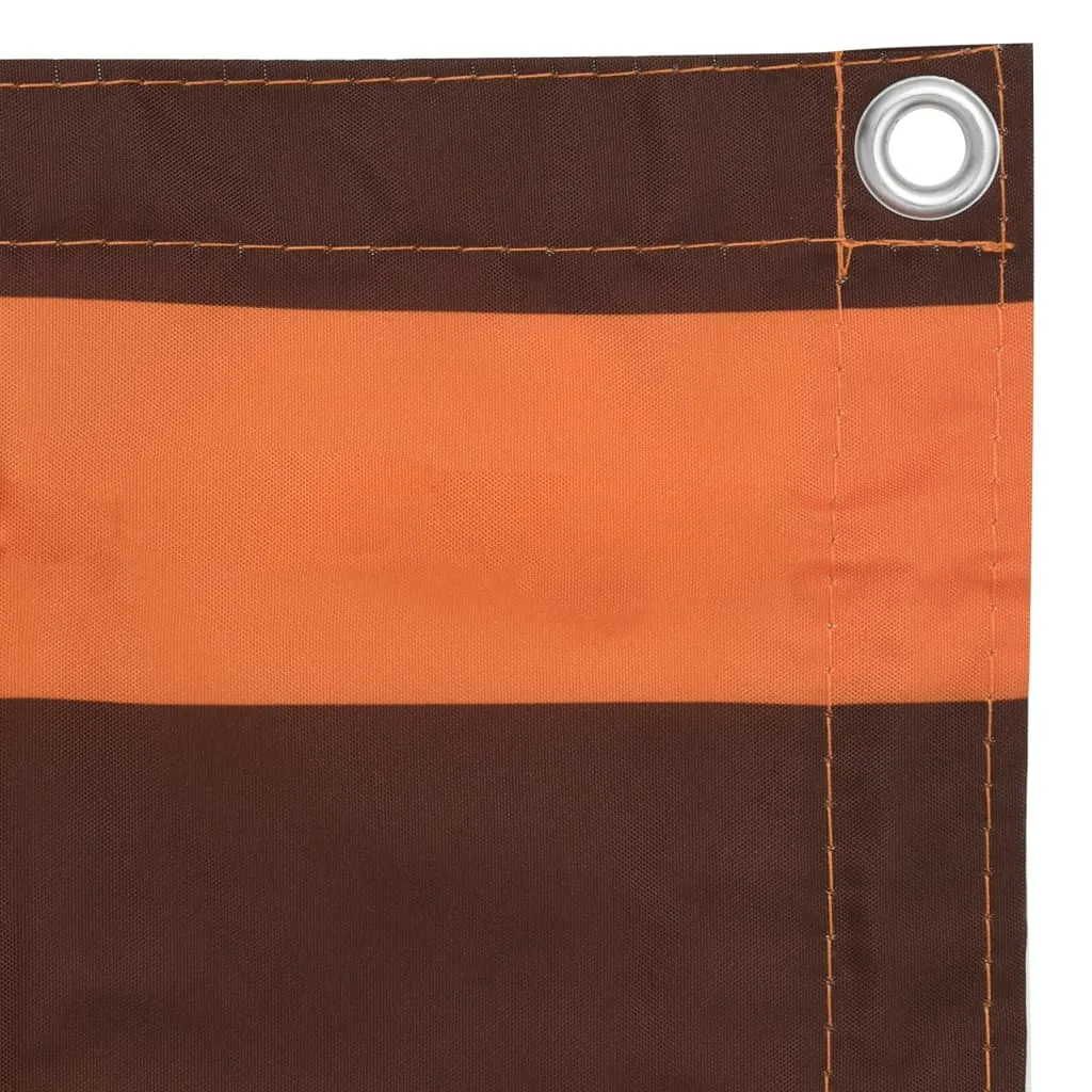 vidaXL Balcony Screen Orange and Brown 120x400 cm Oxford Fabric