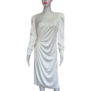 Vintage 1980s White Sequined Cocktail Dress