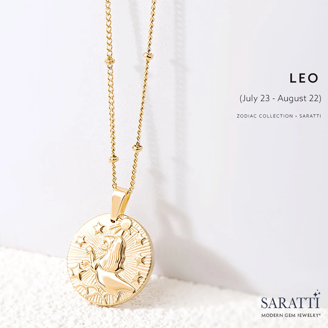 Vintage Inspired Zodiac Necklace in Gold