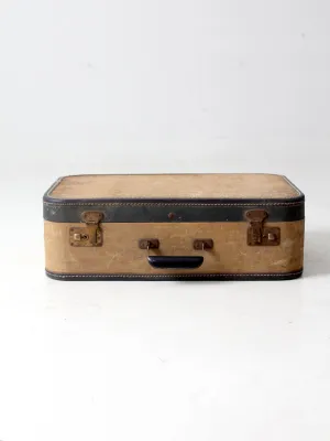 vintage tweed hardshell suitcase