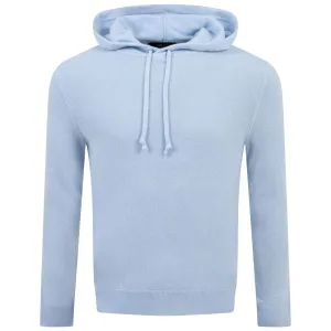 Washable Cashmere Hooded Sweater Office Blue - SS24