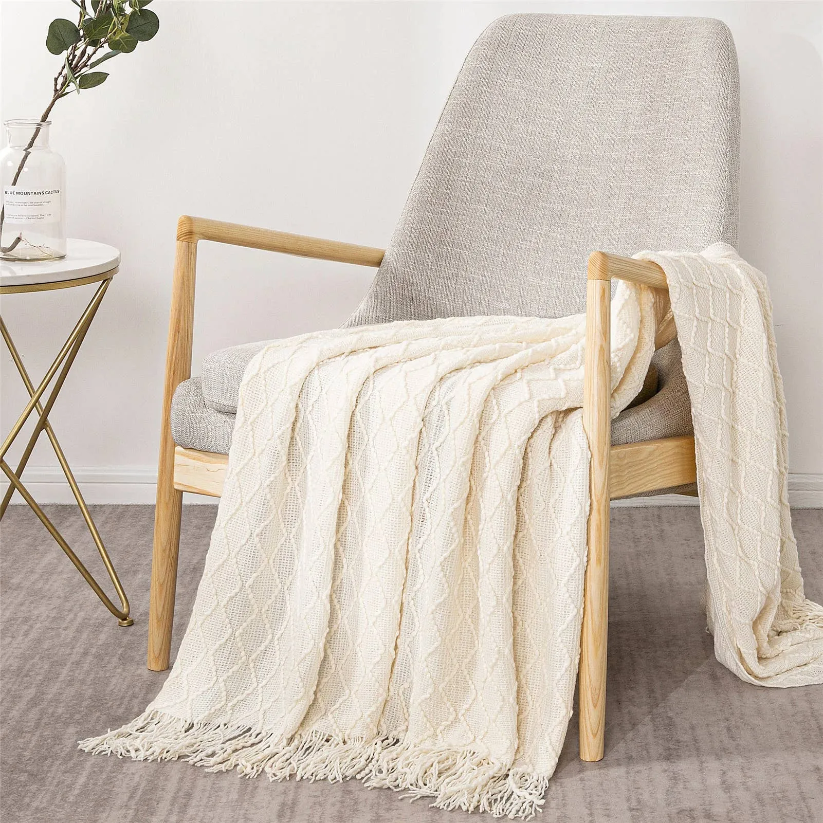 Weave Knit 50x60 Inch Throw Blanket