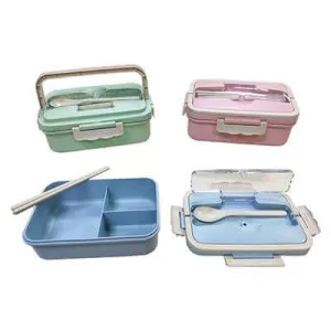 Wheat Straw Bento Lunch Box with handle