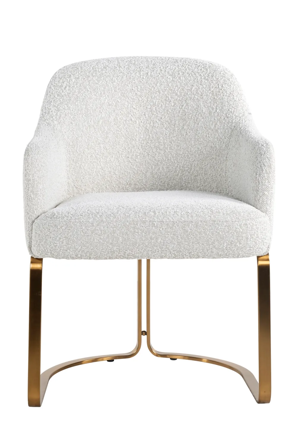 White Bouclé Modern Dining Chair | OROA Hadley