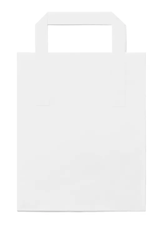 White Kraft Folded Handle Paper Bags