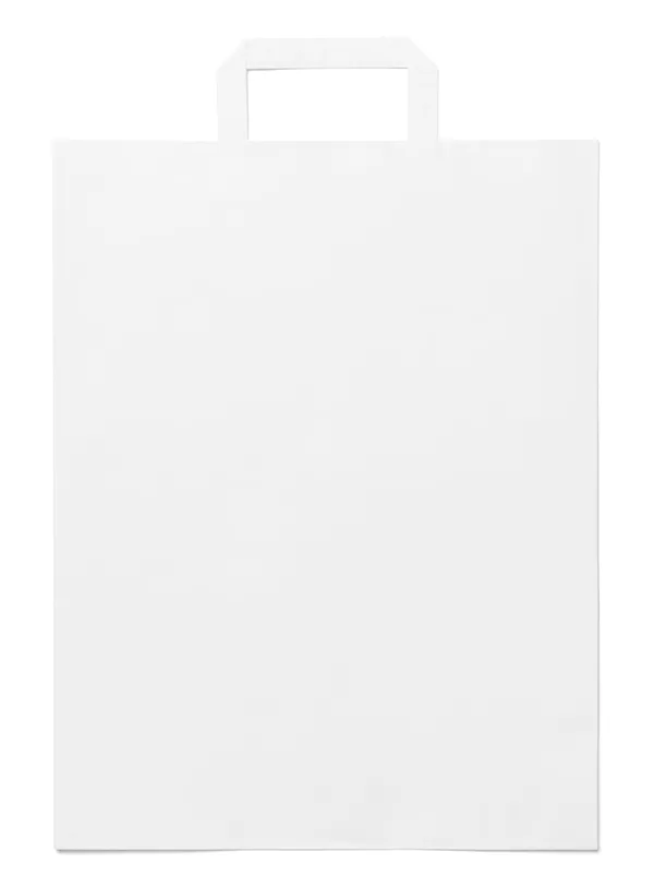 White Kraft Folded Handle Paper Bags