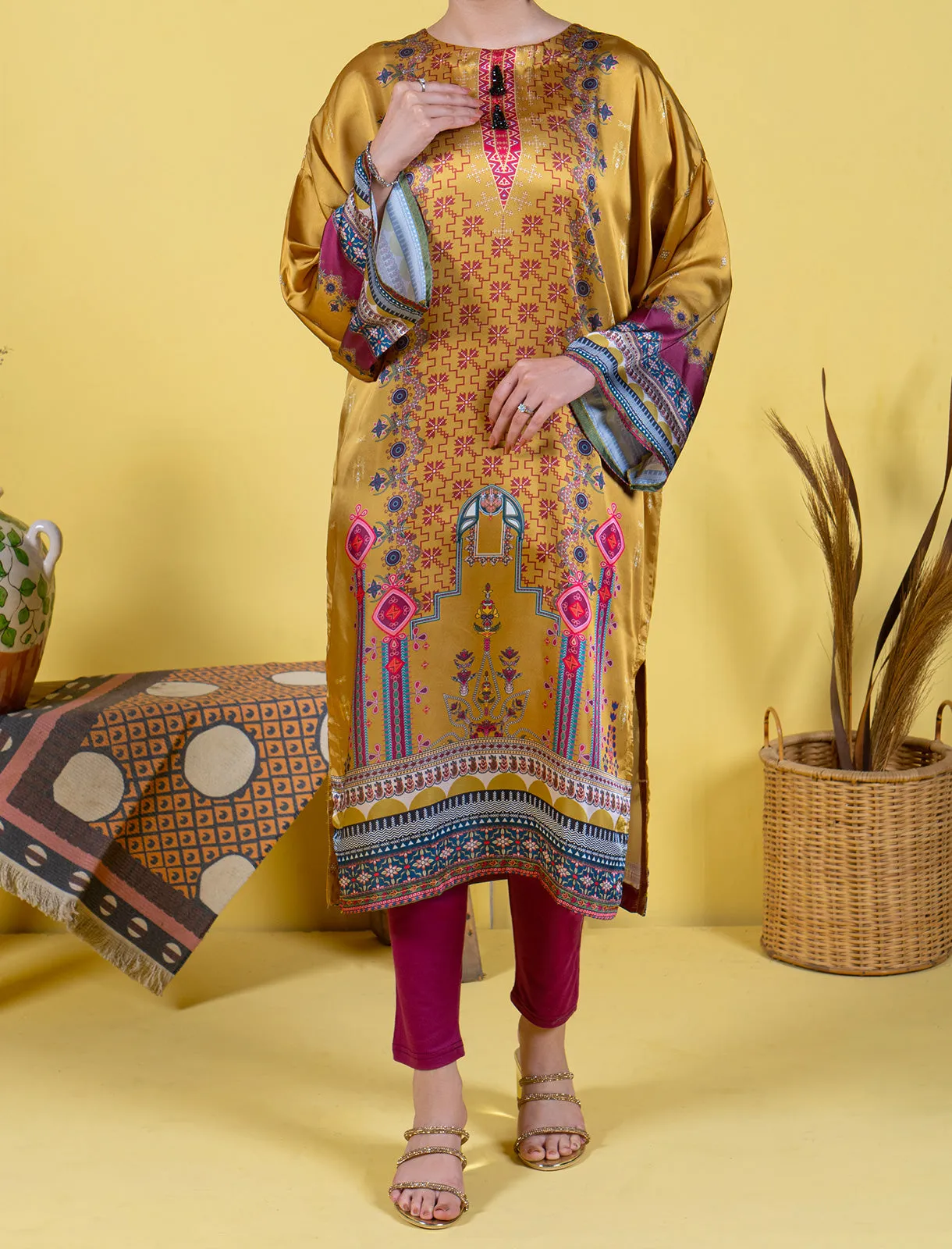 Women "JJALIA" Silk Printed Fancy Shirt