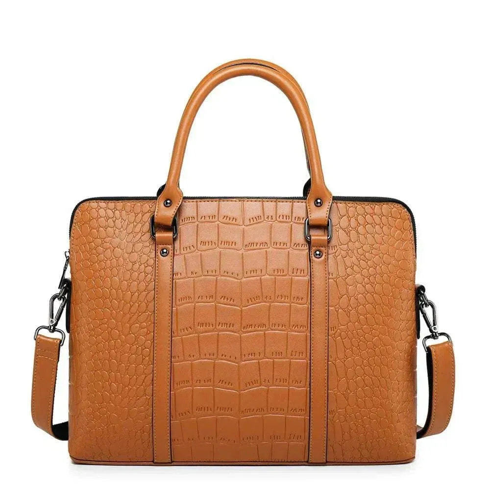 Women's Leather Briefcase |Office Laptop Shoulder Bag | BBC008