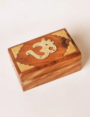 Wooden Om Treasure Box