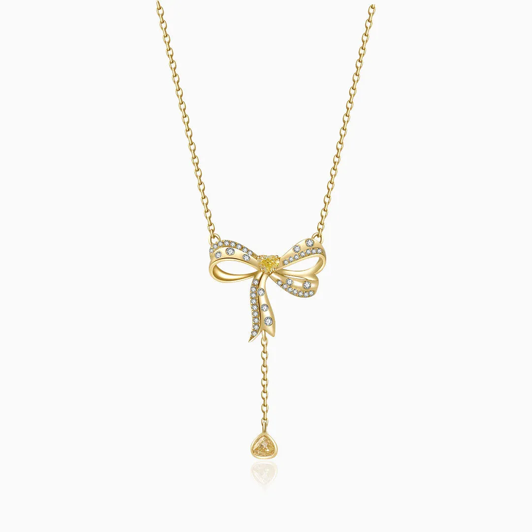 Yellow Diamond Necklace in Gold