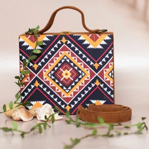 Yellow Symmetrical Printed Suitcase Style