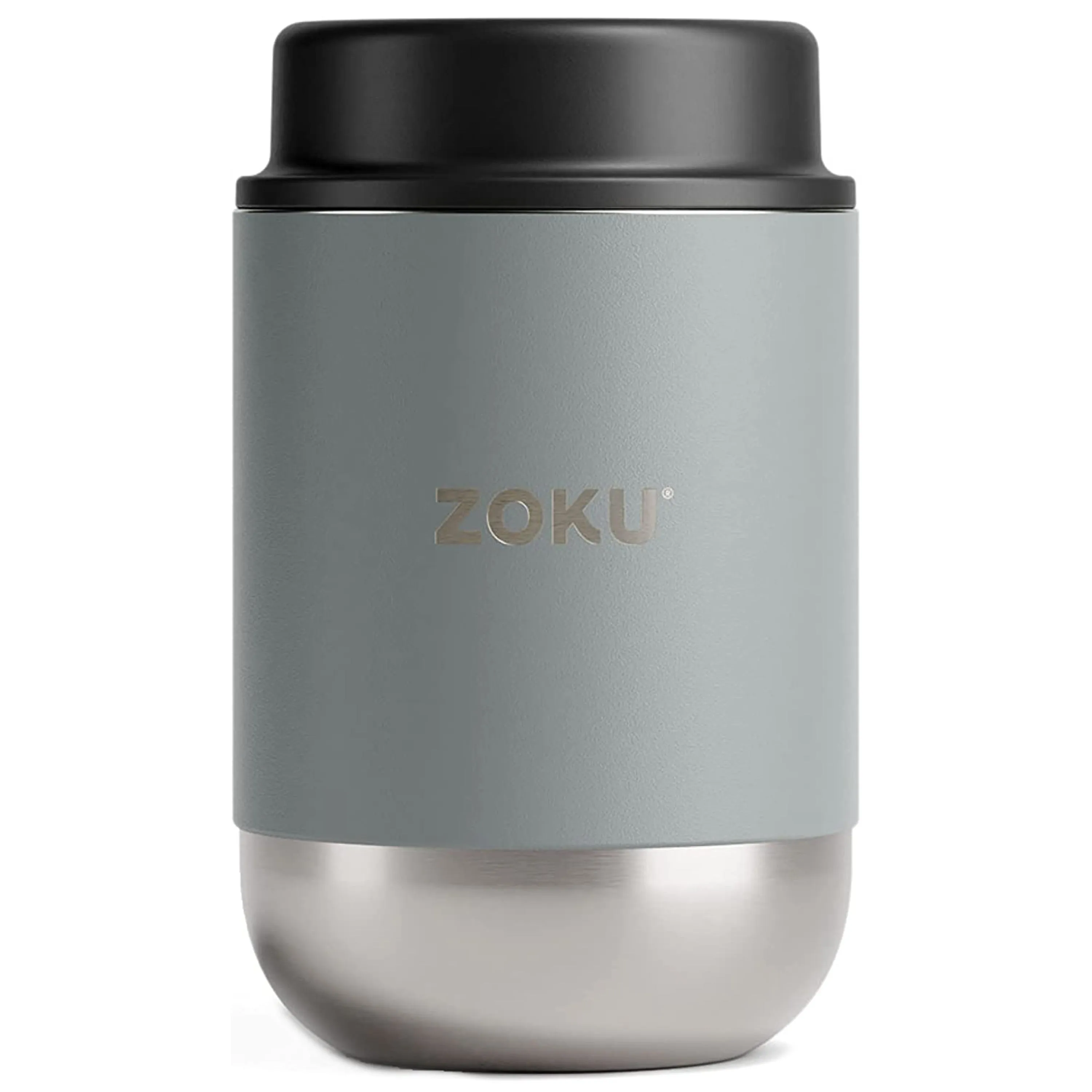 Zoku Neat Stack Wide Mouth Insulated Food Jar – Silver – 16oz